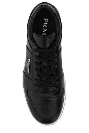PRADA Classic Black Leather Sneakers for Men - SS24 Collection