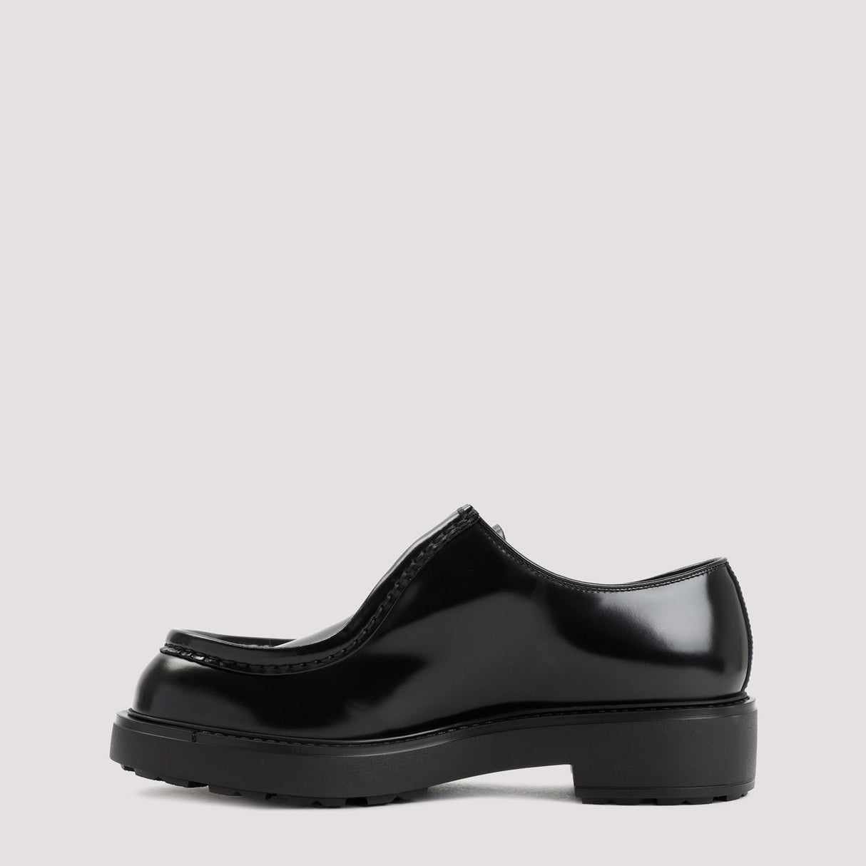 PRADA Handsome Black Lace Up Shoes for Men | FW24 Collection