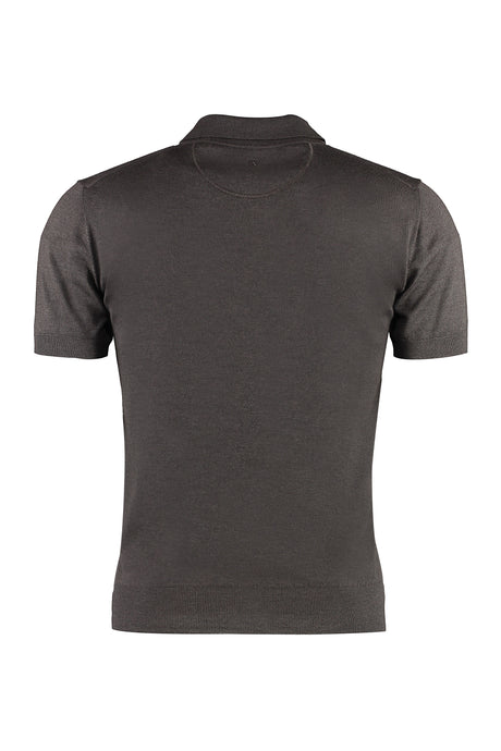 VALENTINO Luxurious Men's Cashmere and Silk Polo Shirt in Brown - SS23 Collection