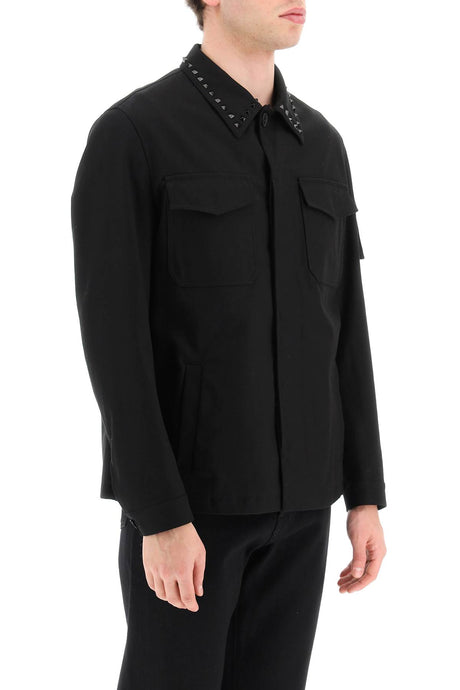 VALENTINO Men's Untitled Studded Workwear Jacket