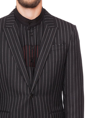 メンズにふさわしいシックな黒いウールのジャケット for FW18
