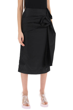 黑色印花修身半身裙（女款）- 2023夏季系列