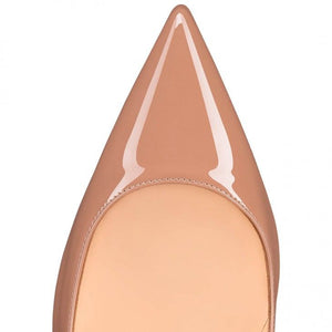 CHRISTIAN LOUBOUTIN Classy Nude Leather Stiletto Pumps for Women