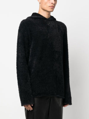 COURREGÈS Faux Fur Embroidered Hoodie for Men - Perfect Addition to Your FW23 Wardrobe