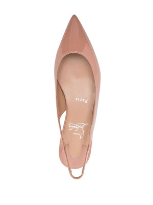 Powder Pink Hot Chickita Leather Ballerina Shoes for Women