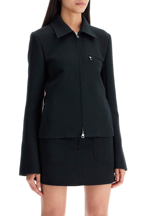 COURREGÈS Chic Fitted Mini Jacket with Flared Sleeves