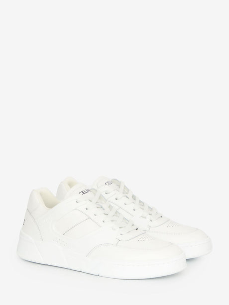 CELINE Men's White Calfskin Sneakers for SS24