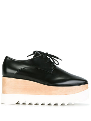 STELLA MCCARTNEY Black Platform Brogue Shoes for Fashion-Forward Women