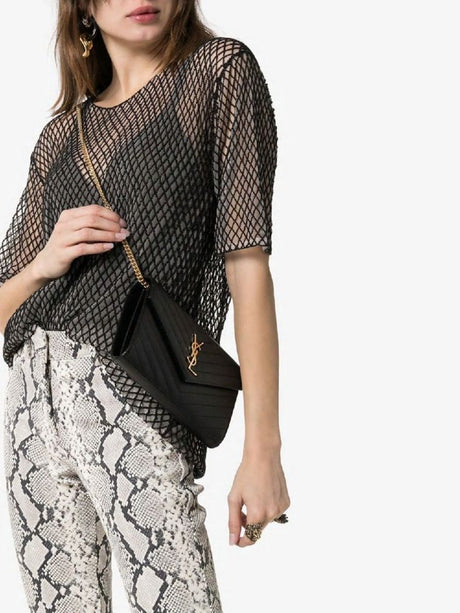 Black Calfskin Cassandre Pouch Handbag for Women - SS24