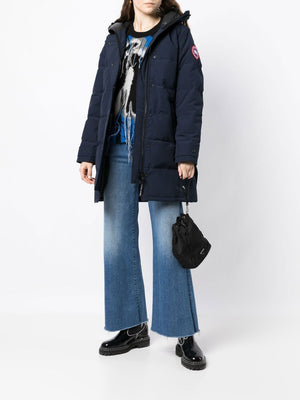 CANADA GOOSE Navy Blue Padded Parka Jacket for Women - FW23