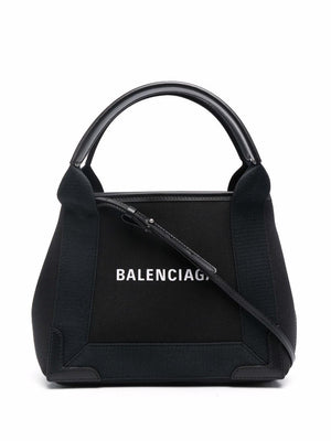 BALENCIAGA Navy Blue Basket XS Handbag