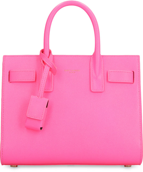 SAINT LAURENT Stylish Pink & Purple Top-Handle Tote for Women in Calf Leather