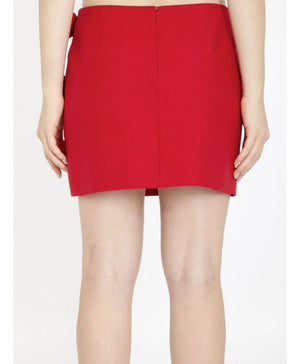 Red Couture Bow Miniskirt for Women