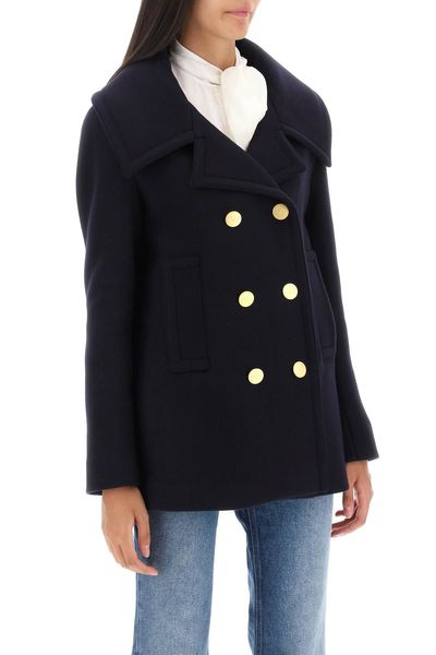 Navy Wool Jacket for Women