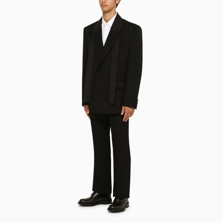 VALENTINO  BLACK WOOL DOUBLE-BREASTED JACKET