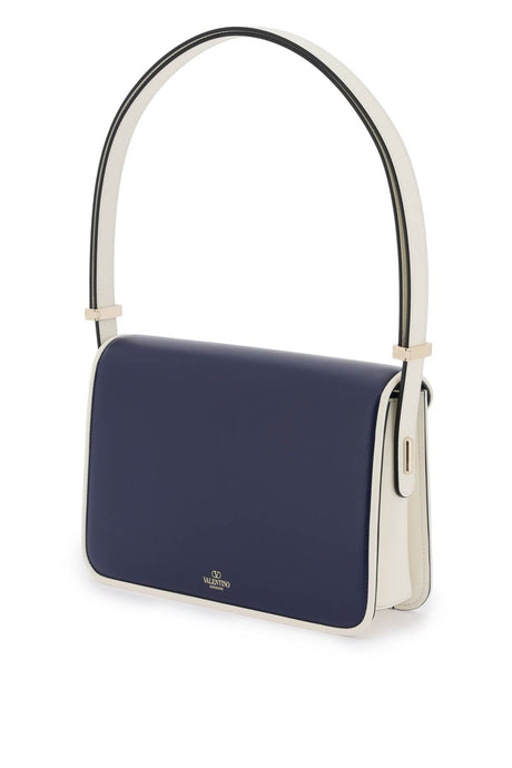 ブルーのレターハンドバッグ-女性向けの2色の滑らかなレザーショルダーバッグ（FW23）