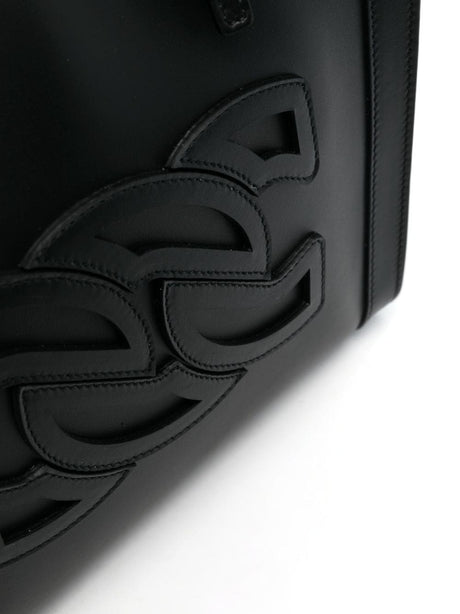 CASADEI Elegant Black Leather Handbag with Logo Detail