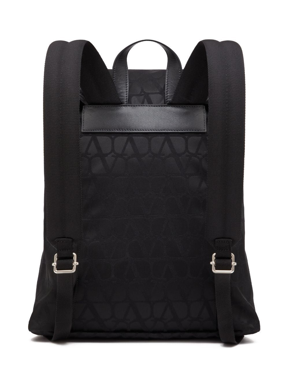 VALENTINO Black All-Over Motif Backpack for Men