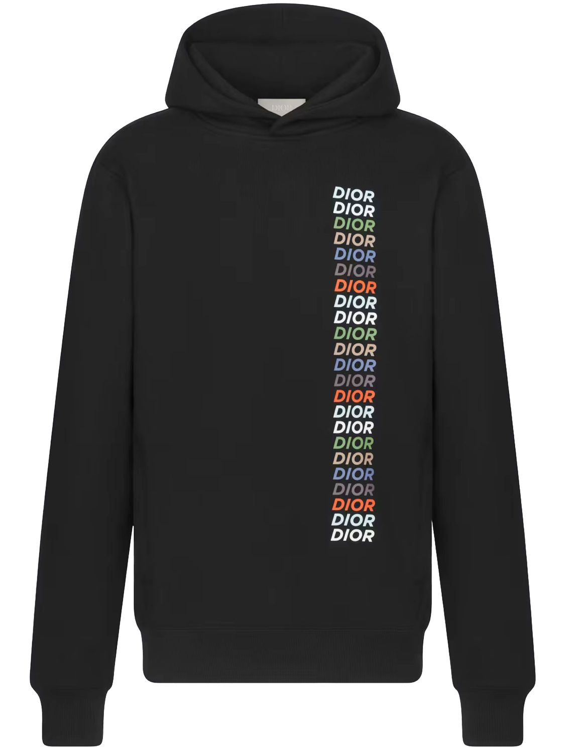 DIOR HOMME Relaxed Fit Black Dior Multi Hoodie for Men - 100% Cotton