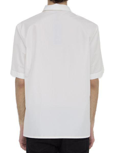 男士白色Parley海洋塑料短袖衬衫