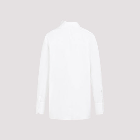 100%純棉白色女士襯衫-SS24女裝系列