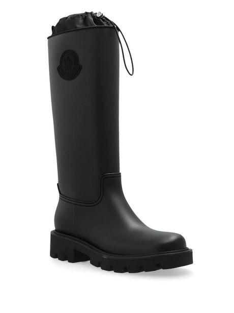 MONCLER High-Top Drawstring Rain Boots, 4cm Sole