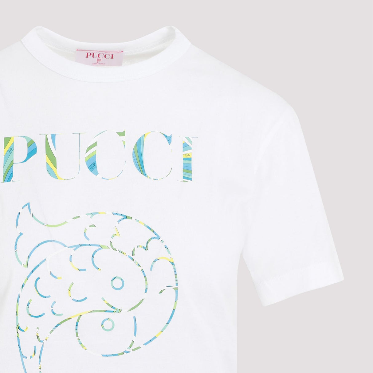 EMILIO PUCCI White Cotton T-Shirt for Women - SS24 Collection