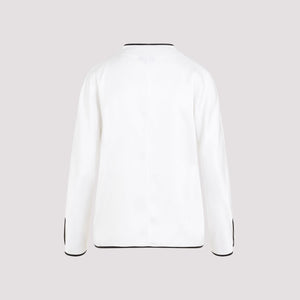 白色女士丝绸衬衫 - SS24系列