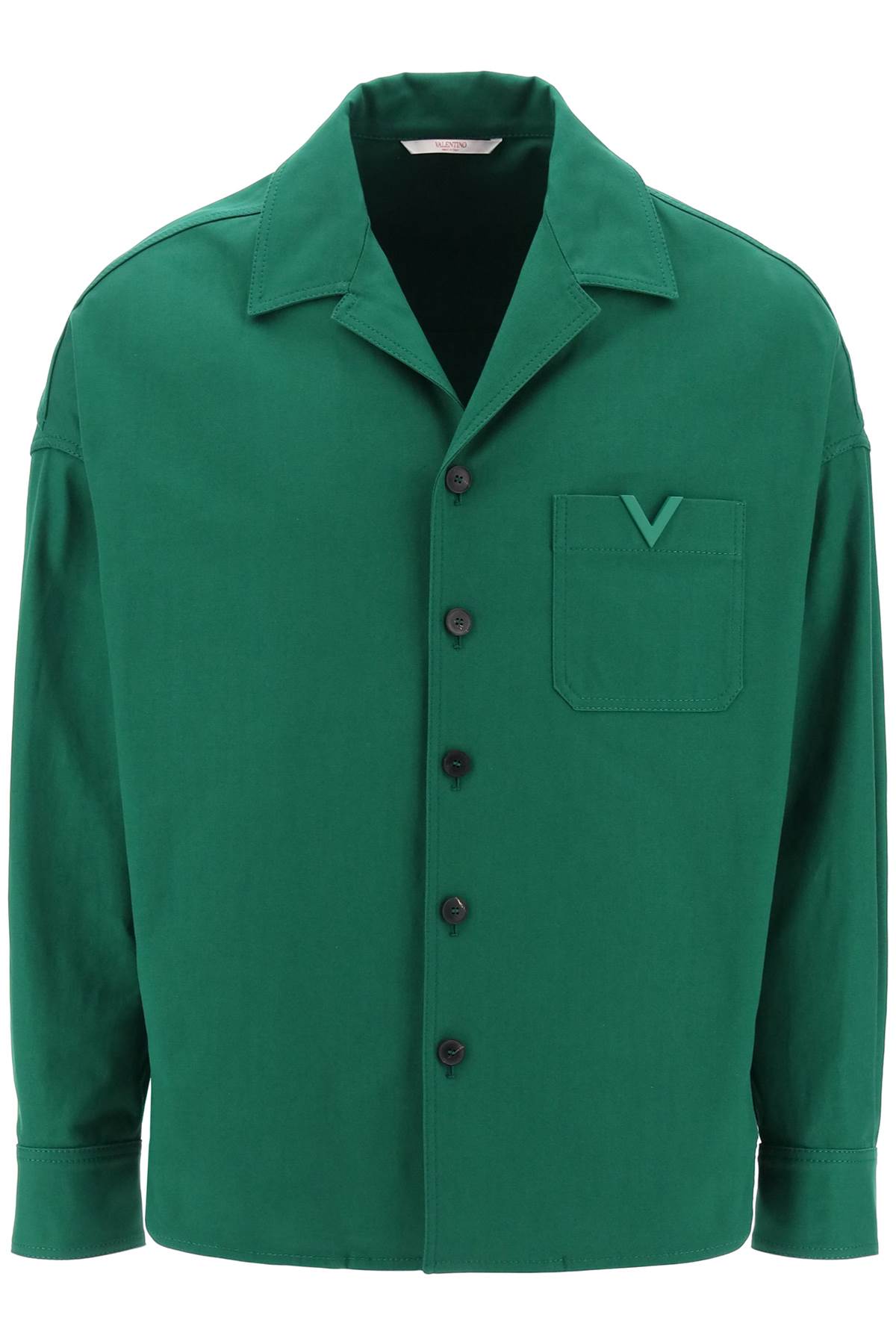 男士帆布禮服襯衫 - 綠色