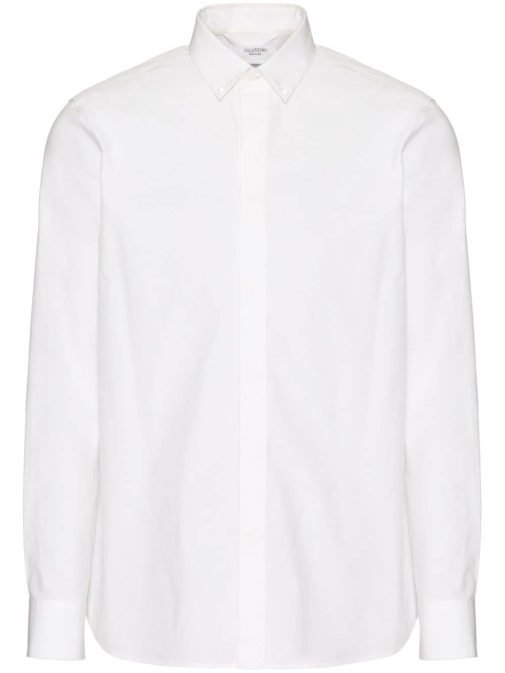 VALENTINO GARAVANI Rockstud Untitled Cotton Shirt - White
