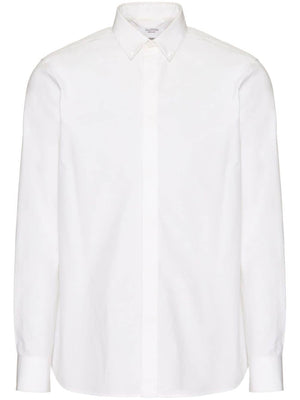 VALENTINO GARAVANI Rockstud Untitled Cotton Shirt - White
