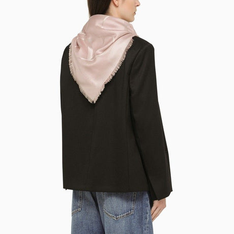Light Pink Silk and Wool Stole for Women
