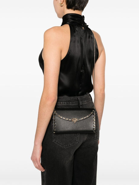 流行鉚釘鏈錢包－女士皮革肩背包