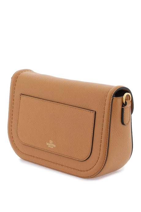 VALENTINO Stunning Almondbeig Leather Shoulder Bag for Women - SS24