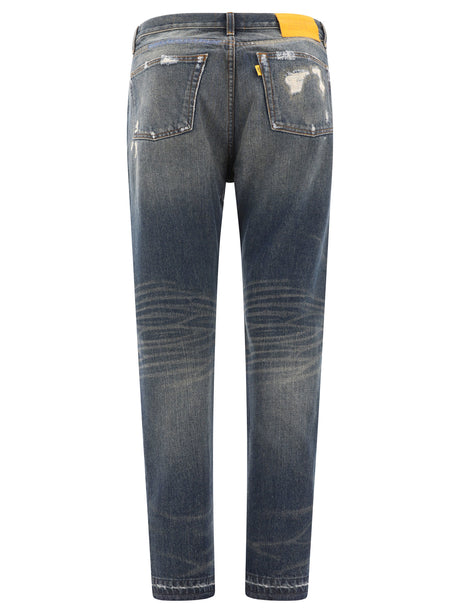Men's Navy Cotton Jeans for SS24 - GALLERY DEPT. 'STARR 5001'