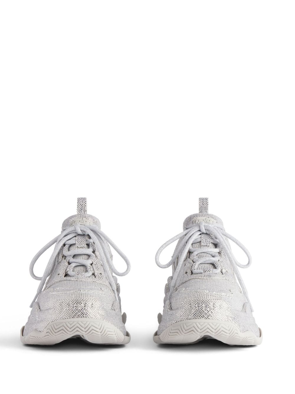 浅灰色水晶细节三元S女士运动鞋