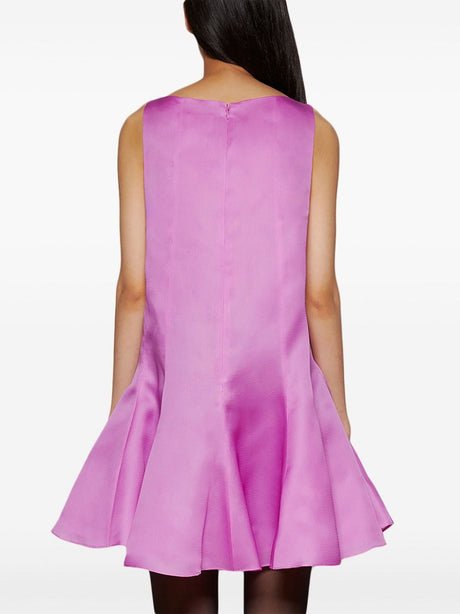 KHAITE Orchid Pink Silk Mini Dress