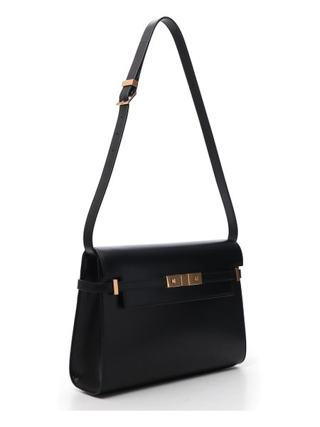 BLACK LEATHER Shoulder Bag for Fashion-Forward Women
