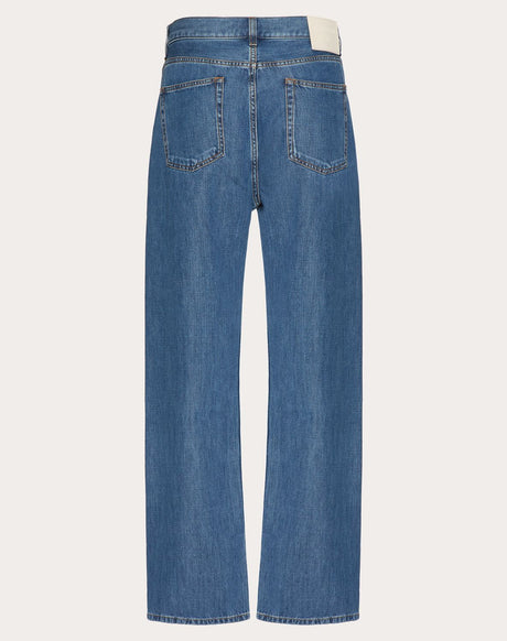 VALENTINO Men's FW24 Denim Trousers in MBLUEDENM