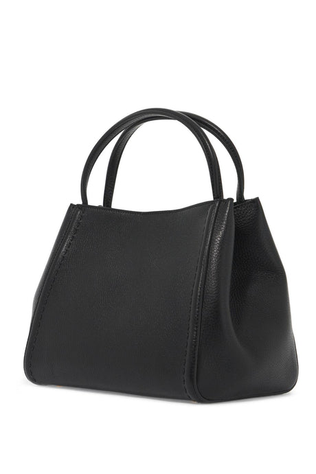 VALENTINO GARAVANI Almond Multi-Color Medium Leather Handbag with Dual Handles