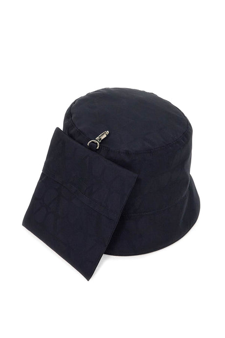 VALENTINO GARAVANI Reversible Bucket Hat with Mini Handbag Pocket - Size 58