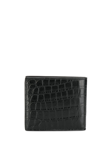 SAINT LAURENT Classic Leather Wallet with Designer Logo for Men