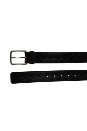 BOTTEGA VENETA Luxurious Black Leather Belt for Men - FW23 Collection