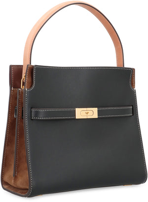 Refined Leather Handbag with Statement Details