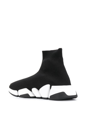Giày Sneaker Nữ Balenciaga Màu Đen/Trắng Speed Sock Cho Mùa Thu Đông 23