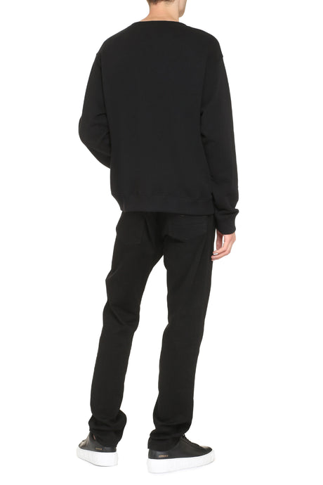 GUCCI Cool Black Printed Cotton Sweatshirt for Men
