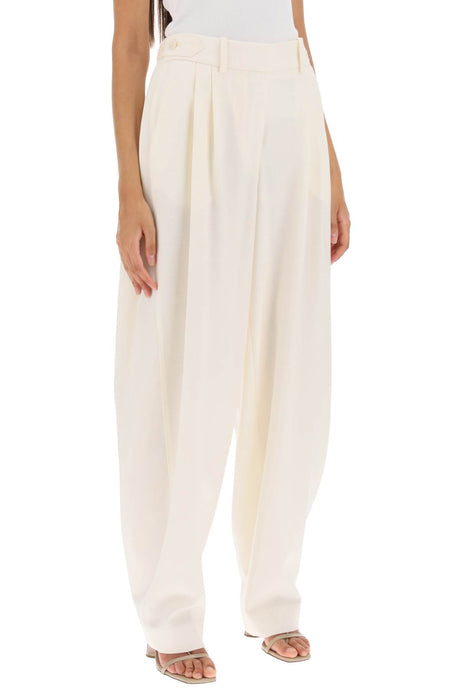 STELLA MCCARTNEY Cream Wool Baggy Trousers for Women - FW23 Collection