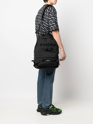 BALENCIAGA Versatile Eco-Friendly Black Nylon Backpack with Multi-Carry Options, Medium