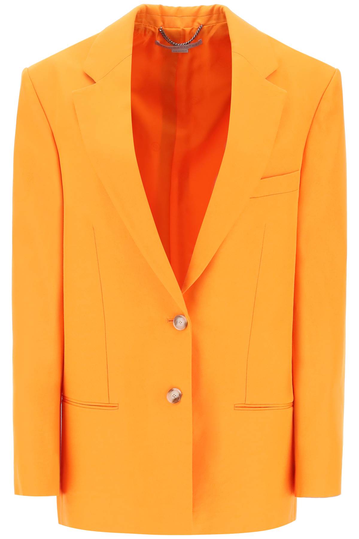 女士橘色環保單排扣西裝外套 | 2023春夏