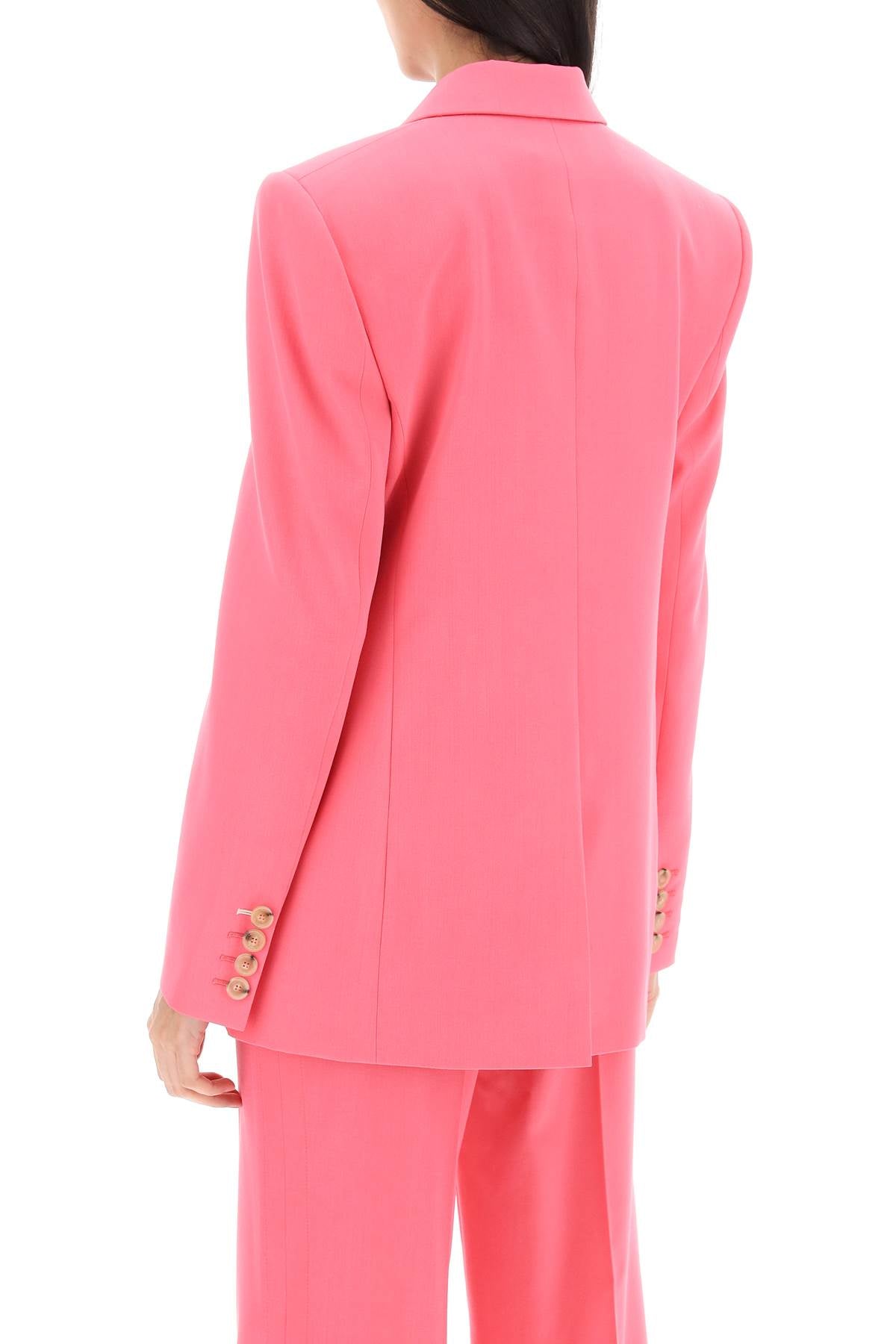 STELLA MCCARTNEY Pink & Purple Wool Boyfriend Jacket for Women | SS24 Collection